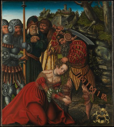 Tysk: Das Martyrium der Heiligen Barbara Den hellige Barbaras martyrium af Lucas Cranach the Elder