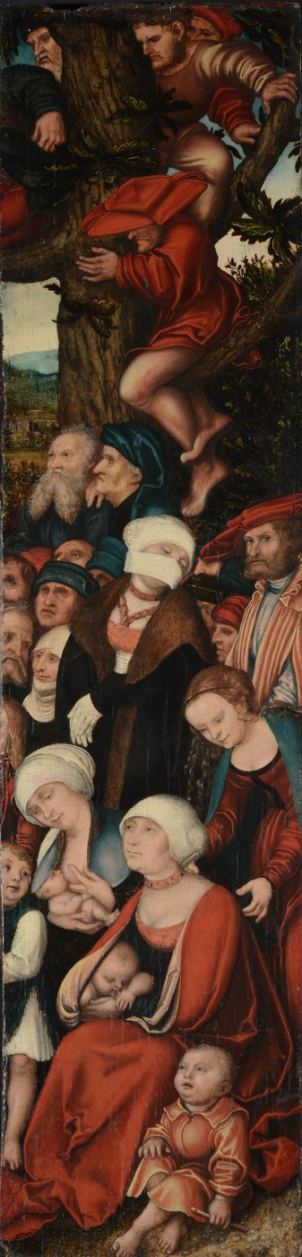 Tysk: Die Predigt Johannes des Täufers Johannes Døberens prædiken af Lucas Cranach the Elder