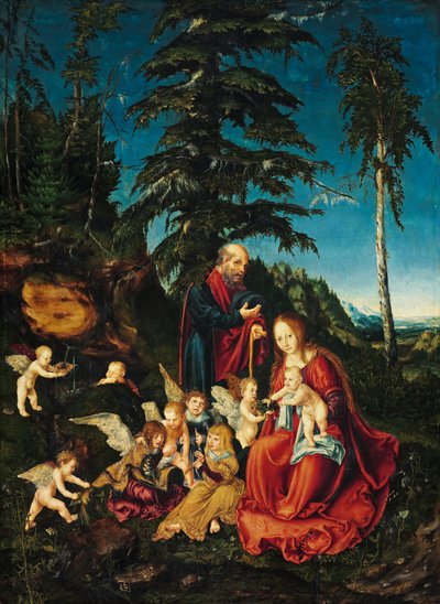 Tysk: Hvil på flyveturen til Egypten Hvil på flyveturen til Egypten af Lucas Cranach the Elder