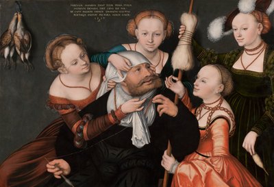 Hercules og Omphale, 1537 af Lucas Cranach the Elder