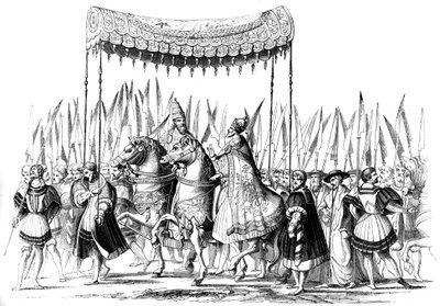 Kejserlig procession, 1529-1530 1849. af Lucas Cranach the Elder