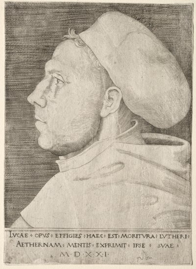 Martin Luther. af Lucas Cranach the Elder