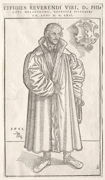 Philip Melanchthon. af Lucas Cranach the Elder