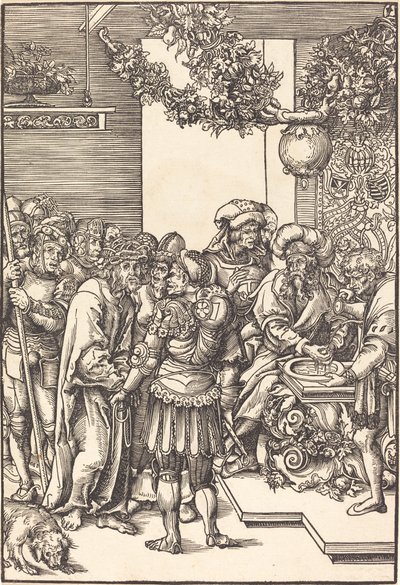 Pilatus vasker sine hænder af Lucas Cranach the Elder