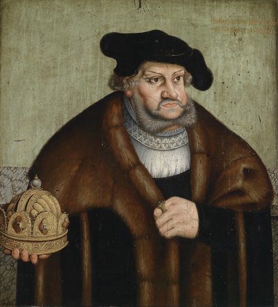Portræt af Frederik III, Kurfyrste af Sachsen 1463-1525 af Lucas Cranach the Elder