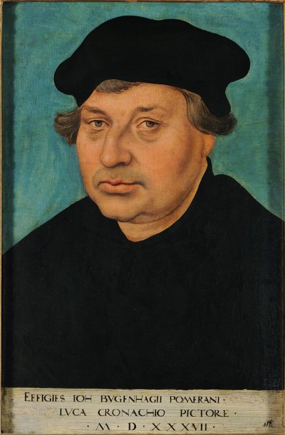 Portræt af Johannes Bugenhagen af Lucas Cranach the Elder
