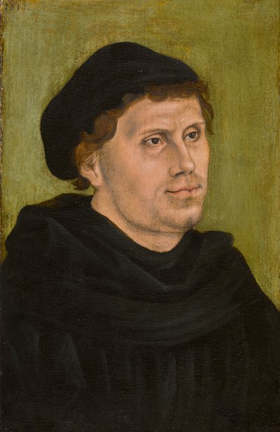 Portræt af Martin Luther 1483-1546, 1517. af Lucas Cranach the Elder