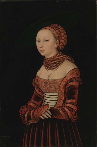 Portræt af en ung kvinde, 1525. af Lucas Cranach the Elder
