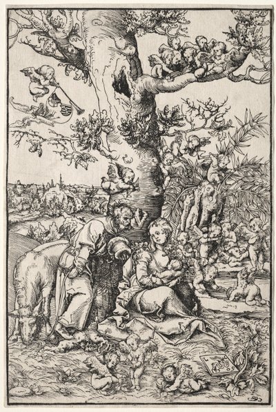 Hvil på flugten til Egypten, 1509. af Lucas Cranach the Elder
