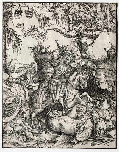 St. George Slaying the Dragon, 1500-tallet. af Lucas Cranach the Elder