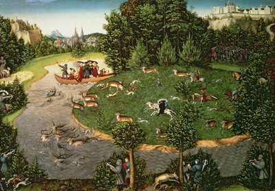 Hjortejagt på kurfyrst Friedrich III den Vise, 1529 (panel) af Lucas Cranach the Elder