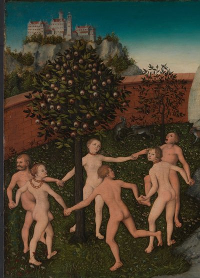 Guldalderens detalje af Lucas Cranach the Elder