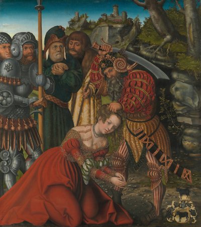 Sankt Barbaras martyrium, ca. 1510. af Lucas Cranach the Elder