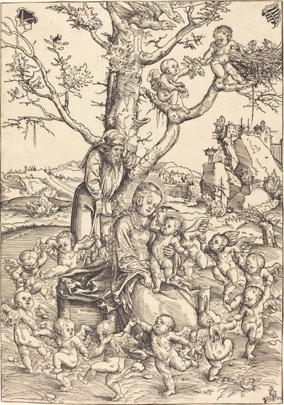 Resten på flugten til Egypten af Lucas Cranach the Elder