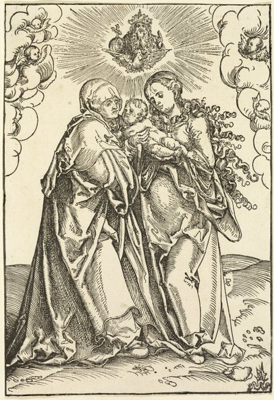 Jomfruen og barnet med Sankt Anna af Lucas Cranach the Elder