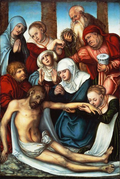 Klagesangen over den døde Kristus af Lucas Cranach the Elder