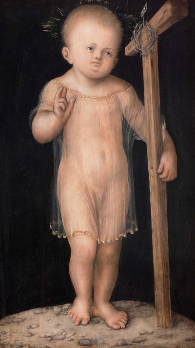 Kristusbarnets velsignelse [recto]; Smertensmanden [verso] af Lucas Cranach the Elder and workshop