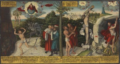 Tysk: Gesetz und Gnade Lov og nåde af Lucas Cranach the Elder and workshop