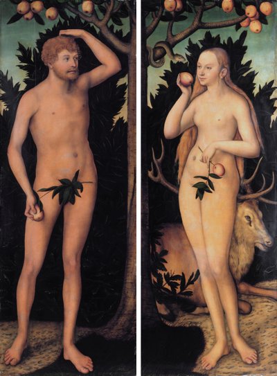 Adam og Eva af Lucas Cranach the Younger