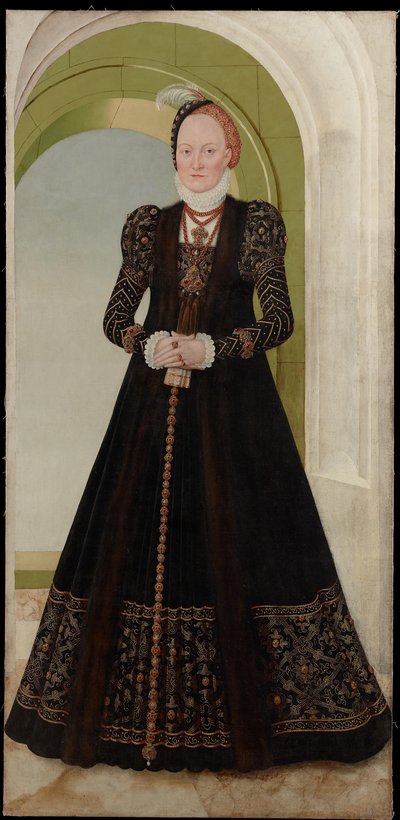 Anna af Danmark, hertuginde af Sachsen af Lucas Cranach the Younger