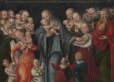Kristus velsigner børnene, ca. 1545-50. af Lucas Cranach the Younger