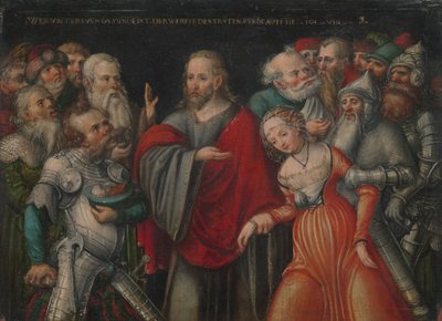 Kristus og ægteskabet, ca. 1545-50. af Lucas Cranach the Younger
