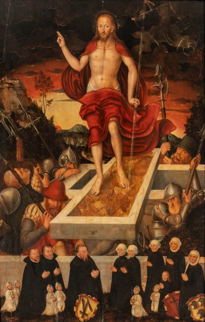 Tysk: Auferstehung Christi Kristi opstandelse af Lucas Cranach the Younger