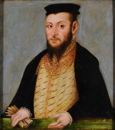 Polsk: Portræt af Zygmunta Augusta (1520-1572), króla Polski Sigismund II Augustus. af Lucas Cranach the Younger