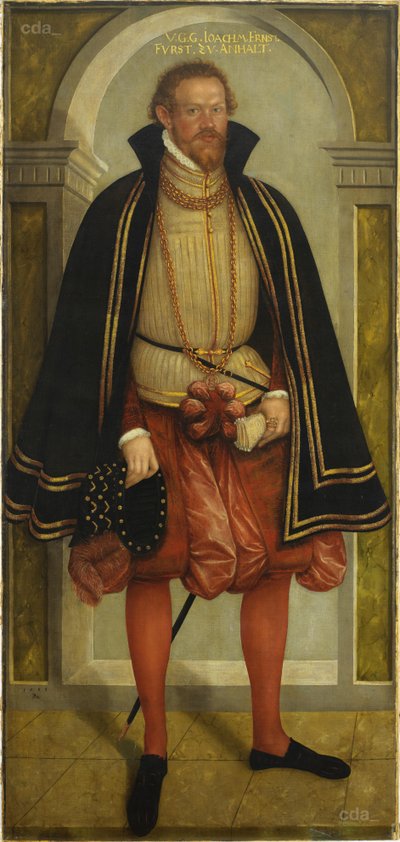 Portræt af prins Joachim Ernst von Anhalt (1536 - 1586) af Lucas Cranach the Younger