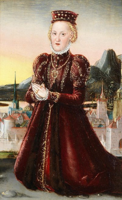 Portræt af prinsesse Agnes Gräfin von Barby af Lucas Cranach the Younger