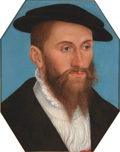 Portræt af en mand af Lucas Cranach the Younger