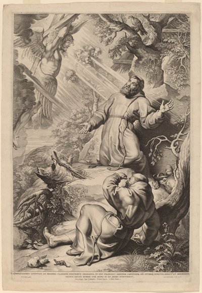 Saint Francis modtager Stigmata af Lucas Emil Vorsterman