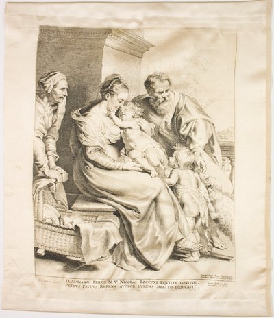 Den hellige familie med Saint John og Saint Elizabeth af Lucas Emil Vorsterman