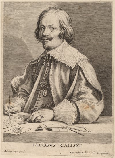 Jacques Callot af Lucas Emil Vorsterman after Sir Anthony van Dyck