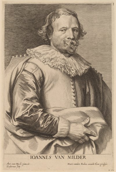 Jan van Mildert af Lucas Emil Vorsterman after Sir Anthony van Dyck