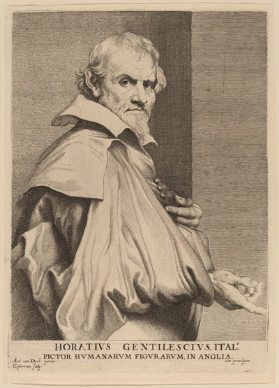 Orazio Gentileschi af Lucas Emil Vorsterman after Sir Anthony van Dyck