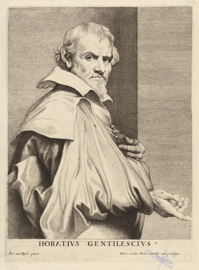 Orazio Gentileschi af Lucas Emil Vorsterman after Sir Anthony van Dyck