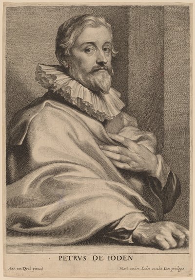 Pieter de Jode den Ældre af Lucas Emil Vorsterman after Sir Anthony van Dyck