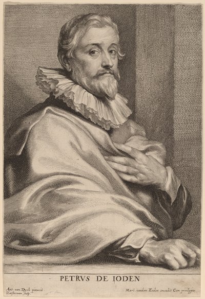 Pieter de Jode den Ældre af Lucas Emil Vorsterman after Sir Anthony van Dyck