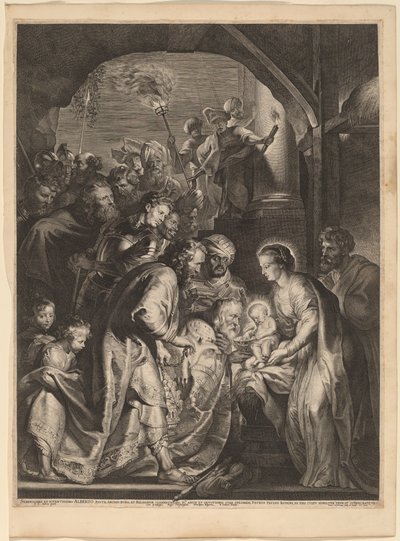 Magiernes tilbedelse af Lucas Emil Vorsterman, after Sir Peter Paul Rubens