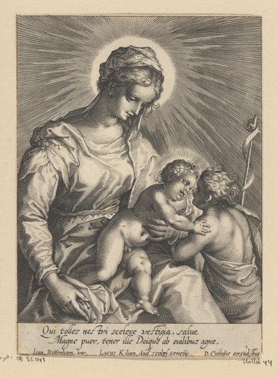 Maria med barn og Johannes Døberen af Lucas Kilian