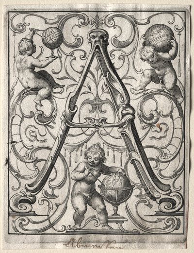 Ny ABC-hæfte: A, 1627. af Lucas Kilian