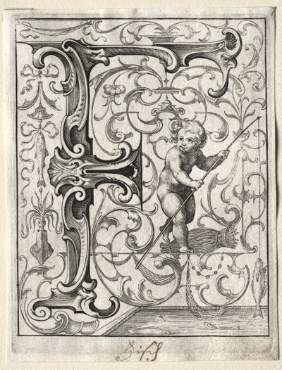 Nyt ABC-hæfte: F, 1627. af Lucas Kilian