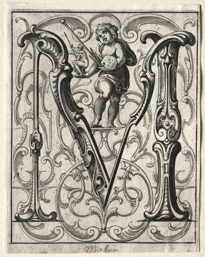 Ny ABC-hæfte: M, 1627. af Lucas Kilian