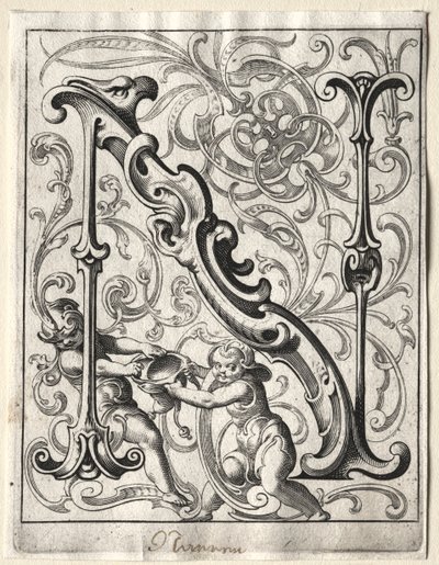 Nyt ABC-hæfte: N, 1627. af Lucas Kilian