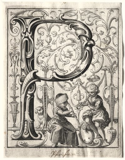 Nyt ABC-hæfte: P, 1627. af Lucas Kilian