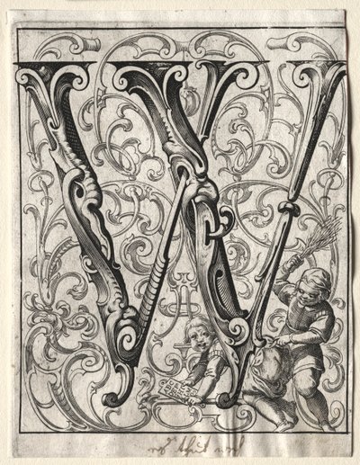 Ny ABC-hæfte: W, 1627. af Lucas Kilian