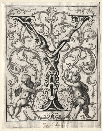 Ny ABC-hæfte: Y, 1627. af Lucas Kilian