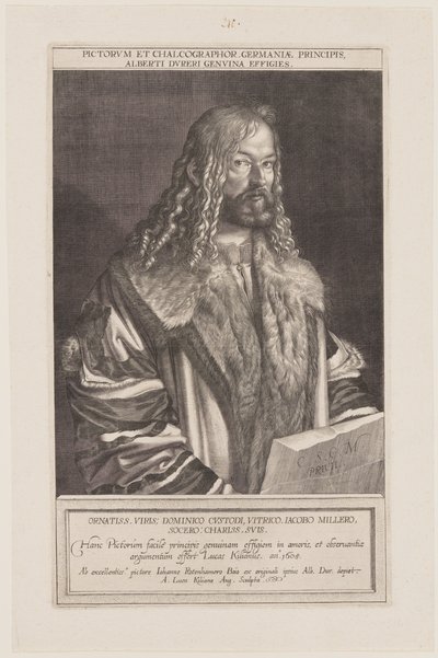 Portræt af Albrecht Dürer af Lucas Kilian