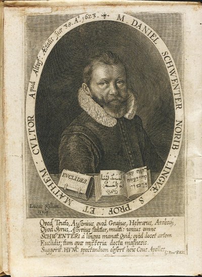 Portræt af Daniel Schwenter 1585-1636 af Lucas Kilian